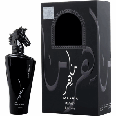 Lattafa Maahir Black Edition unisex Eau De Parfum Spray 3.4 oz